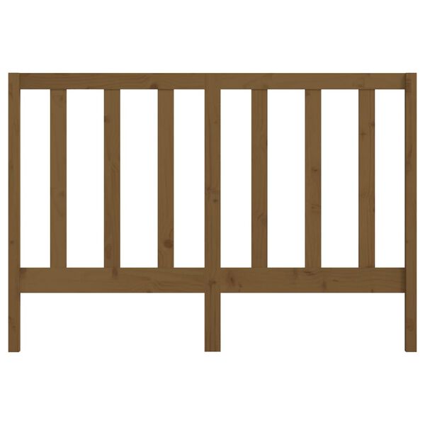 vidaXL Sengegavl honningbrun 126x4x100 cm heltre furu