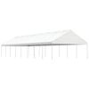 vidaXL Paviljong med tak hvit 17,84x5,88x3,75 m polyetylen