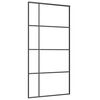 vidaXL Skyved&oslash;r frostet ESG-glass og aluminium 102,5x205 cm svart