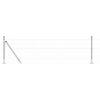 vidaXL Gjerde med stolpe s&oslash;lv 0,6 x 25 m St&aring;l