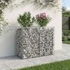 vidaXL Gabion hevet seng s&oslash;lv 100 x 50 x 80 cm Galvanisert St&aring;l