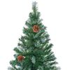 vidaXL Kunstig juletre med 300 LED med stativ gr&oslash;nn 210 cm PVC og st&aring;l