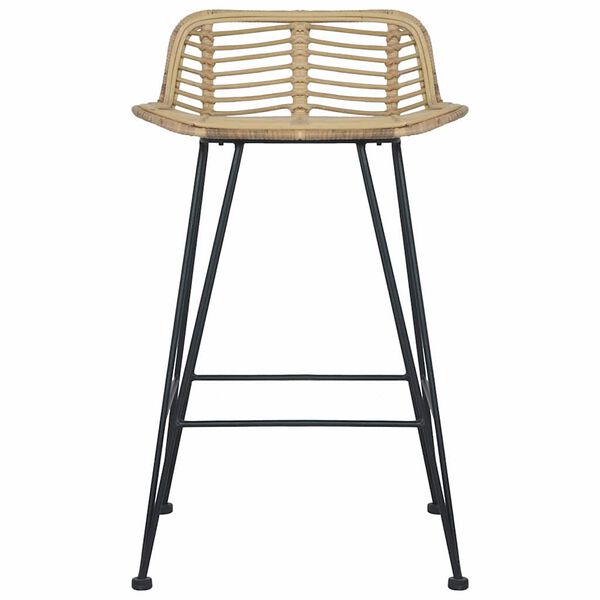 vidaXL Barstoler 2 stk naturell rotting