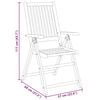 vidaXL Hagespisegruppe 5 deler 140x80x74 cm heltre akasie