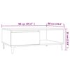 vidaXL Salongbord sonoma eik 90x60x35 cm konstruert tre