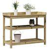 vidaXL Pottebord med hyller 108x45x86,5 cm heltre furu