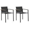 vidaXL Hagestoler 2 stk. Svart og Anthracite Textilene stoff