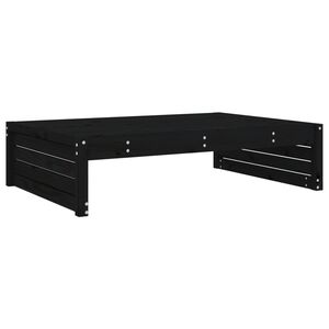 vidaXL Hagefotskammel svart 120x80 cm heltre furu