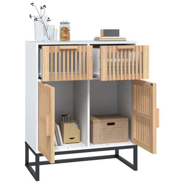 vidaXL Skjenk hvit 60x30x75 cm konstruert tre