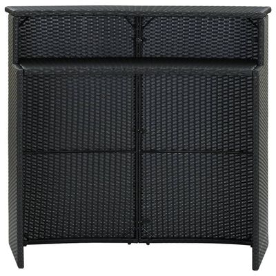 vidaXL Hagebord svart 120x55x110 cm polyrotting