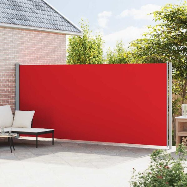 vidaXL Uttrekkbar sidemarkise 200x600 cm r&oslash;d