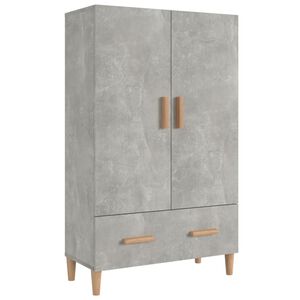 vidaXL Highboard betonggr&aring; 70x31x115 cm konstruert tre