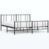 vidaXL Sengeramme i metall med hode- og fotgavl svart 193x203 cm