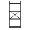 vidaXL Bokhylle Svart Eik 56 x 34 x 133,5 cm Konstruert tre