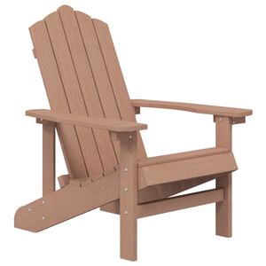 vidaXL Adirondack hagestol HDPE brun