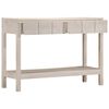 vidaXL Konsollbord hvit 110x35x75 cm heltre mango