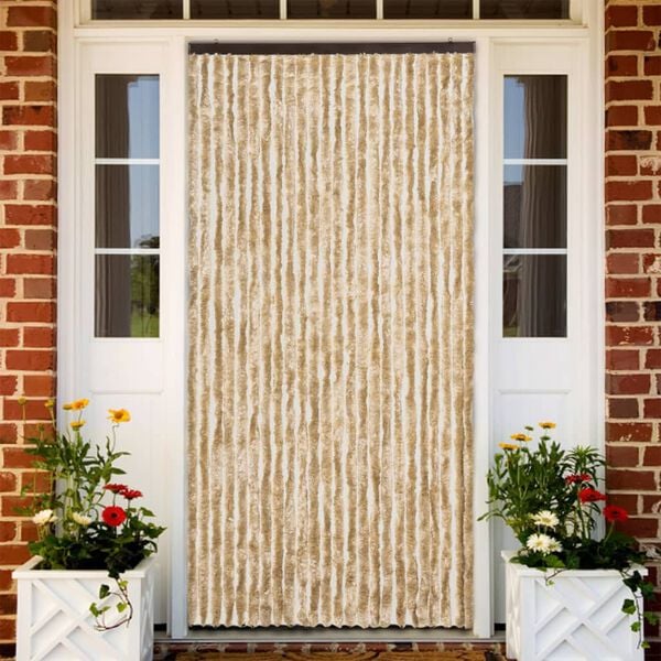 vidaXL Fluegardin beige 100x230 cm chenille