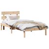 vidaXL Sengestamme med hodegjerde Brun 75 x 190 cm Massivt furutre
