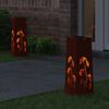 vidaXL Solenergi LED stibelys 2 pcs Corten St&aring;l Corten St&aring;l