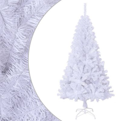 vidaXL Kunstig juletre med tykke grener hvit 150 cm PVC