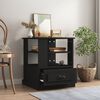 vidaXL Sidebord svart 50x50x60 cm konstruert tre
