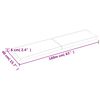 vidaXL Bordplate lysebrun 160x40x(2-6)cm behandlet heltre naturlig