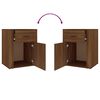 vidaXL Nattbord brun eik 50x36x60 cm konstruert tre