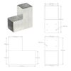 vidaXL Stolpesko 4 stk L-form galvanisert metall 101x101 mm