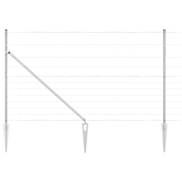 vidaXL Gjerdep&aring;le Galvanisert 50 x 1,4 m St&aring;l