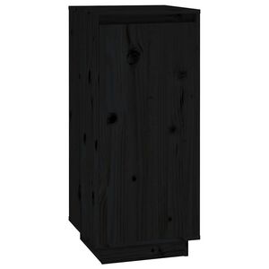 vidaXL Skoskap svart 35x35x80 cm heltre furu