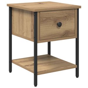 vidaXL Nattbord Artisan Eik 34 x 35,5 x 45 cm Konstruert tre