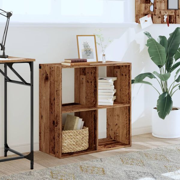 vidaXL Bokhylle gammelt tre 68,5x32x68,5 cm konstruert tre