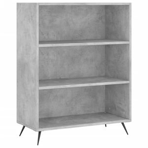 vidaXL Bokhylle betonggr&aring; 69,5x32,5x90 cm konstruert tre