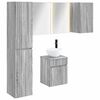 vidaXL Baderomsskapsett 5 pcs Gr&aring; Sonoma 43 x 11,5 x 60,5 cm