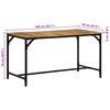 vidaXL Spisebord 140x70x75 cm grovt heltre mangotre