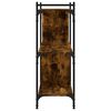 vidaXL Bokhylle 3 etasjer røkt eik 76x32x88 cm konstruert tre