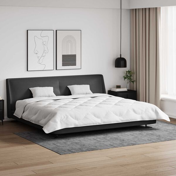 vidaXL Dyne med Puter med pute 3 pcs Hvit Mikrofiber og Dunfjær