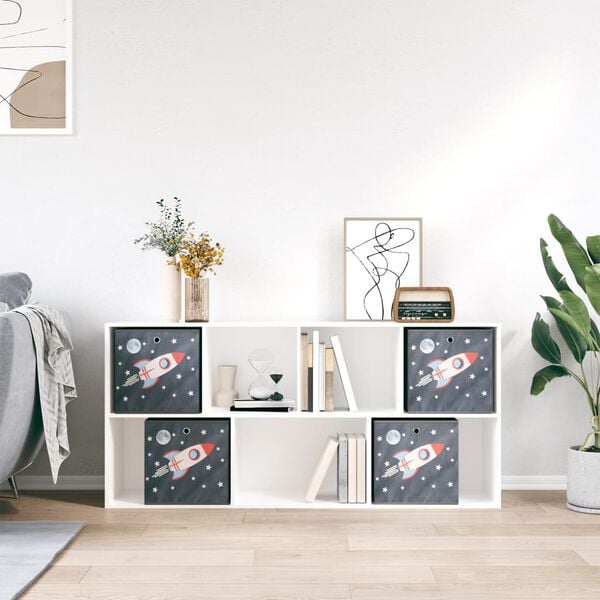 vidaXL Oppbevaringsbokser 4 stk grå 32x32x32 cm ikke-vevet stoff