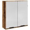 vidaXL Baderomshylle med speil gammelt tre 64x20x66,5cm konstruert tre
