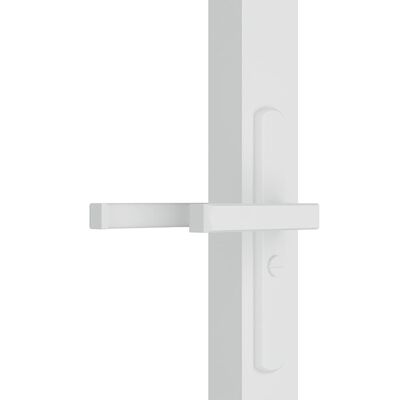 vidaXL Innerdør 102,5x201,5 cm hvit ESG glass og aluminium