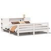 vidaXL Sengeramme med madrass hvit 200x200 cm heltre furu