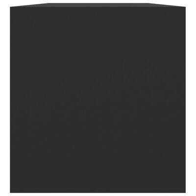 vidaXL Oppbevaringsboks LP svart 71x34x36 cm konstruert tre