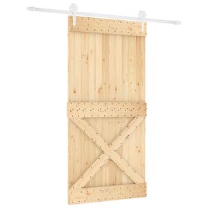 vidaXL Skyved&oslash;r 100 x 210 cm Massiv Furu Tre (Ubehandlet)