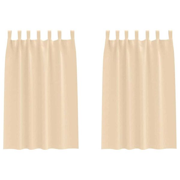 vidaXL M&oslash;rkleggende Gardiner med Ringer 2 pcs Krem 175 x 140 cm