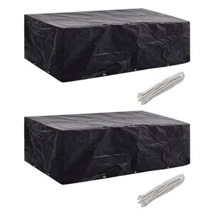 vidaXL Hagem&oslash;beltrekk 2 stk 8 personer polyrotting 10 maljer 300x140cm