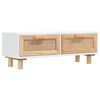 vidaXL Sidebord hvit 80x40x30 cm konstruert tre og heltre furu