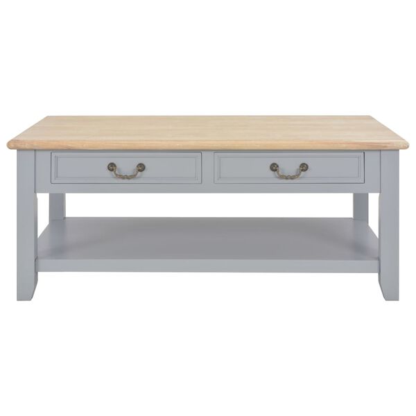 vidaXL Salongbord gr&aring; 100x50x41,5 cm heltre keisertre