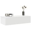 vidaXL Vegghylle med skuffer hvit 60x26,5x15 cm konstruert tre
