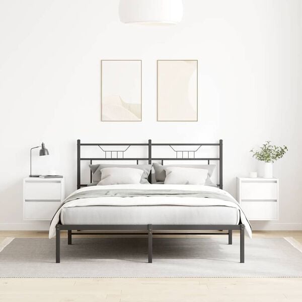 vidaXL Veggmontert nattbord 2 stk hvit 38x34x40 cm