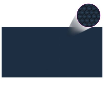 vidaXL Flytende solarduk til basseng PE 1000x500 cm svart og blå